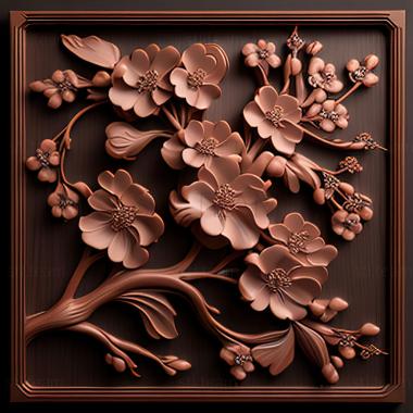 3D model st cherry blossoms (STL)